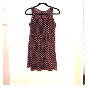 EXPRESS XS Black and Red Checkered Dress